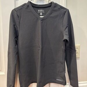 NOBULL Grey Long-Sleeve Waffle Shirt